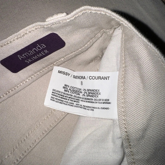 Women's Gloria Vanderbilt Amanda Skimmer Pants size 8 - Picture 7 of 11